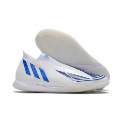Adidas Predator Edge.1 IC Soccer Shoes White Hi Res Blue Soccer Cleats