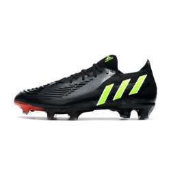 Adidas Predator Edge.1 Low FG Black Team Solar Green Solar Red Soccer Cleats