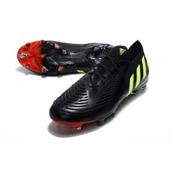 Adidas Predator Edge.1 Low FG Black Team Solar Green Solar Red Soccer Cleats