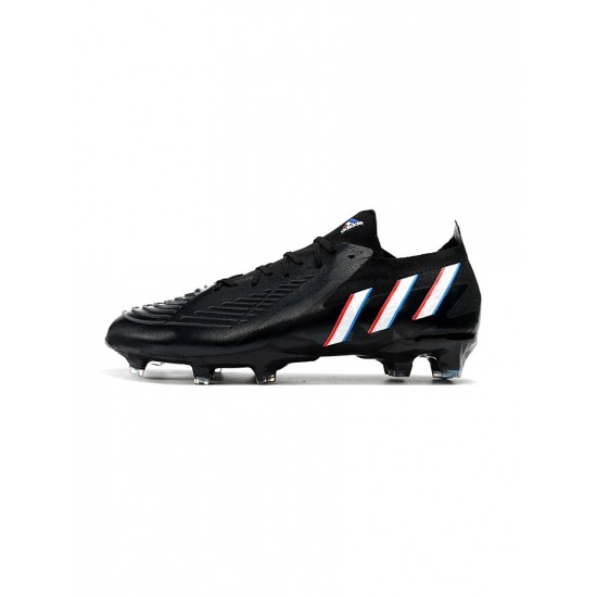 Adidas Predator Edge .1 Low FG Core Black Footwear White Vivid Red Soccer Cleats