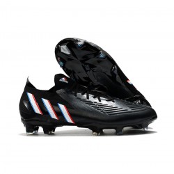 Adidas Predator Edge .1 Low FG Core Black Footwear White Vivid Red Soccer Cleats