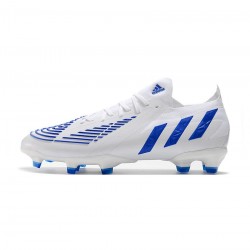 Adidas Predator Edge .1 Low FG White Hi Res Blue Soccer Cleats