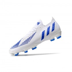 Adidas Predator Edge .1 Low FG White Hi Res Blue Soccer Cleats