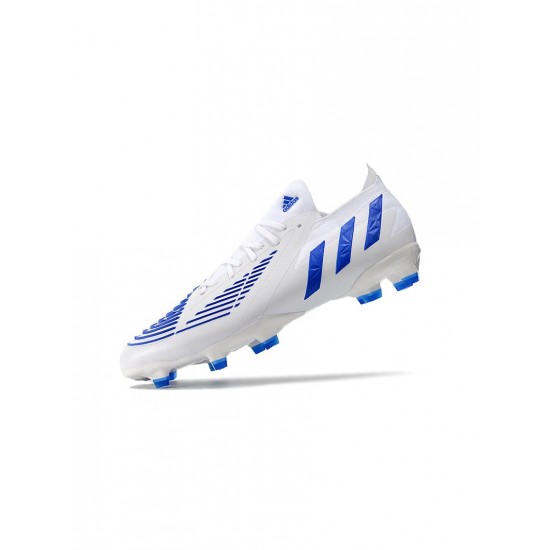 Adidas Predator Edge .1 Low FG White Hi Res Blue Soccer Cleats