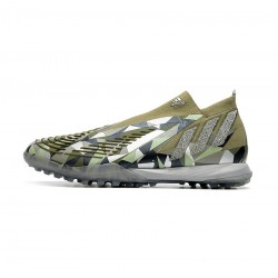 Adidas Predator Edge.1 TF Focus Olive Silver Metallic Magic Lime Soccer Cleats