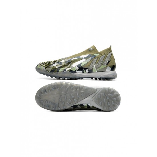 Adidas Predator Edge.1 TF Focus Olive Silver Metallic Magic Lime Soccer Cleats