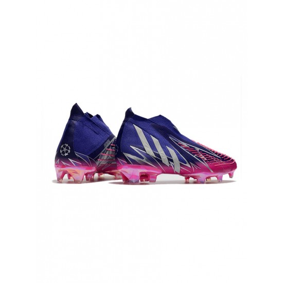 Adidas Predator Edge FG Champions Code Team College Purple Silver Metallic Shock Pink Soccer Cleats