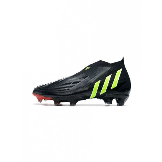 Adidas Predator Edge FG Black Solar Green Solar Red Soccer Cleats