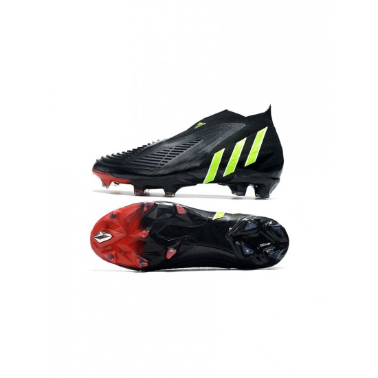 Adidas Predator Edge FG Black Solar Green Solar Red Soccer Cleats