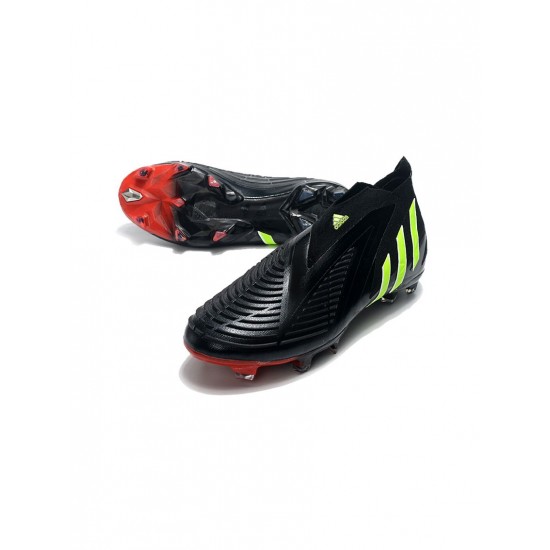 Adidas Predator Edge FG Black Solar Green Solar Red Soccer Cleats