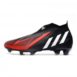 Adidas Predator Edge FG Black White Red Soccer Cleats