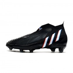 Adidas Predator Edge FG Core Black White Vivid Red Soccer Cleats