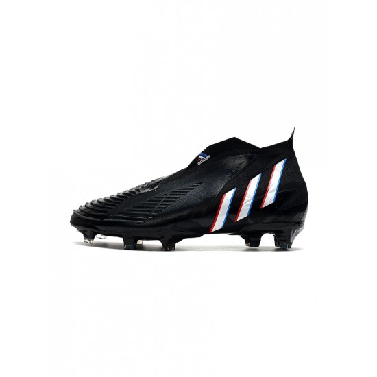 Adidas Predator Edge FG Core Black White Vivid Red Soccer Cleats