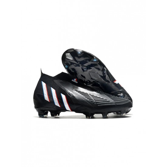 Adidas Predator Edge FG Core Black White Vivid Red Soccer Cleats