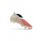 Adidas Predator Edge FG Off White Vivid Red Gold Metallic Soccer Cleats