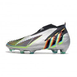 Adidas Predator Edge FG Silver Metallic Black Green Soccer Cleats