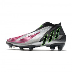 Adidas Predator Edge FG Silver Pink Green Soccer Cleats