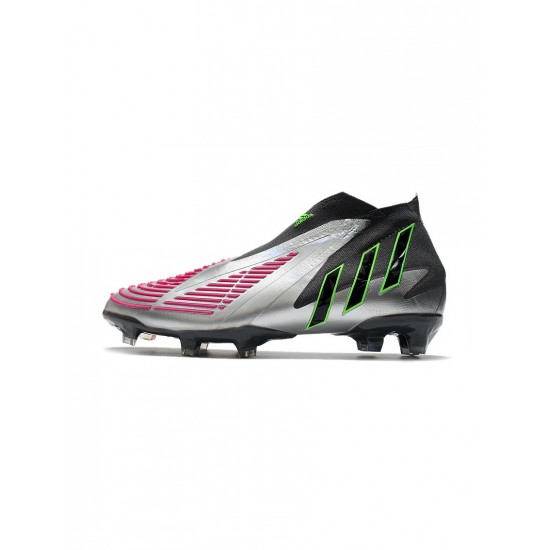 Adidas Predator Edge FG Silver Pink Green Soccer Cleats
