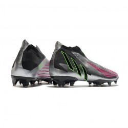 Adidas Predator Edge FG Silver Pink Green Soccer Cleats