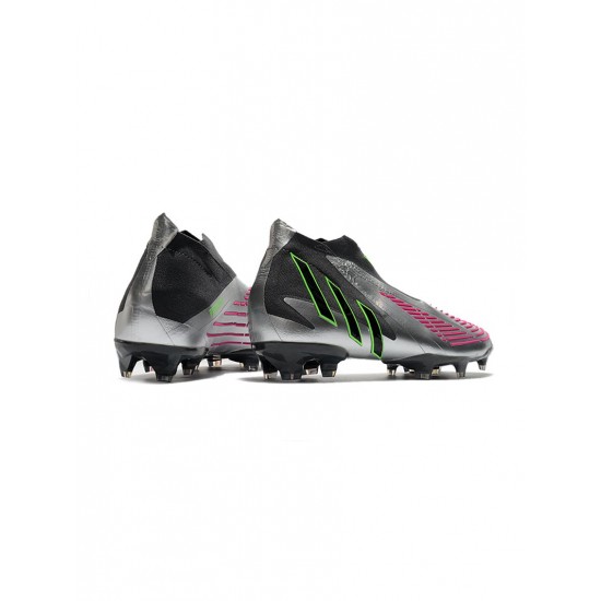 Adidas Predator Edge FG Silver Pink Green Soccer Cleats