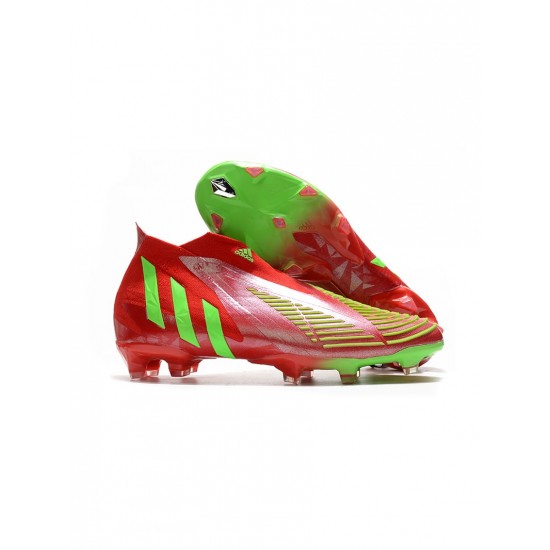 Adidas Predator Edge FG Solar Red Team Solar Green Black Soccer Cleats