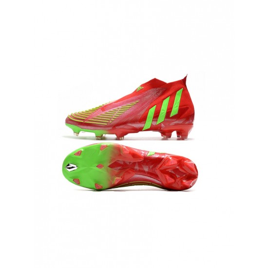 Adidas Predator Edge FG Solar Red Team Solar Green Black Soccer Cleats