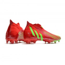 Adidas Predator Edge FG Solar Red Team Solar Green Black Soccer Cleats