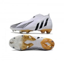 Adidas Predator Edge FG White Black Metallic Gold Soccer Cleats