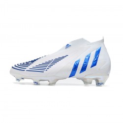 Adidas Predator Edge FG White Hi Res Blue Soccer Cleats