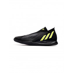 Adidas Predator Edge IN Indoor Soccer Black Team Solar Green Red Soccer Cleats