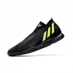 Adidas Predator Edge IN Indoor Soccer Black Team Solar Green Red Soccer Cleats