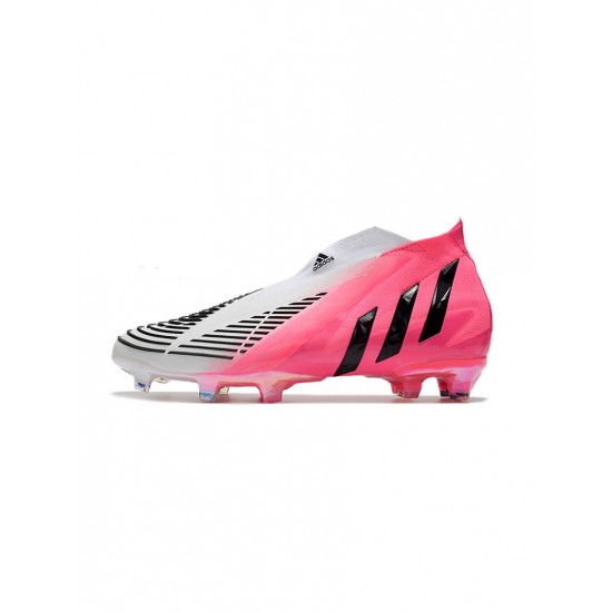 Adidas Predator Edge Lz FG Solar Pink Core Black Footwear White Soccer Cleats