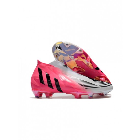 Adidas Predator Edge Lz FG Solar Pink Core Black Footwear White Soccer Cleats