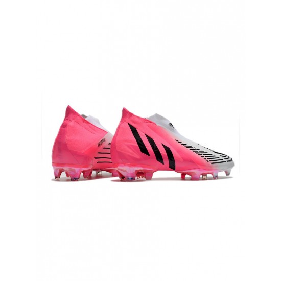 Adidas Predator Edge Lz FG Solar Pink Core Black Footwear White Soccer Cleats