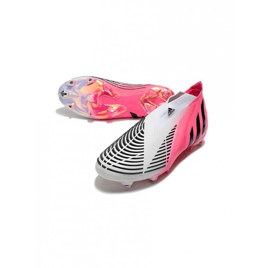 Adidas Predator Edge Lz FG Solar Pink Core Black Footwear White Soccer Cleats