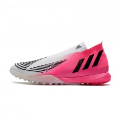 Adidas Predator Edge Lz TF Solar Pink Core Black Footwear White Soccer Cleats