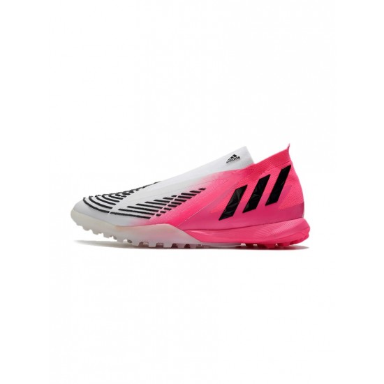 Adidas Predator Edge Lz TF Solar Pink Core Black Footwear White Soccer Cleats