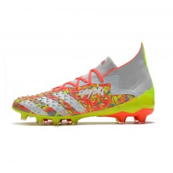 Adidas Predator Freak.1 AG Clear Grey White Solar Yellow Soccer Cleats