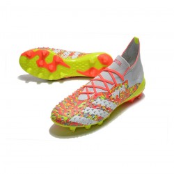 Adidas Predator Freak.1 AG Clear Grey White Solar Yellow Soccer Cleats