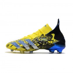 Adidas Predator Freak.1 FG Bright Yellow Silver Metallic Core Black Soccer Cleats