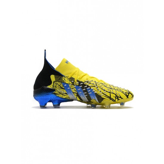 Adidas Predator Freak.1 FG Bright Yellow Silver Metallic Core Black Soccer Cleats