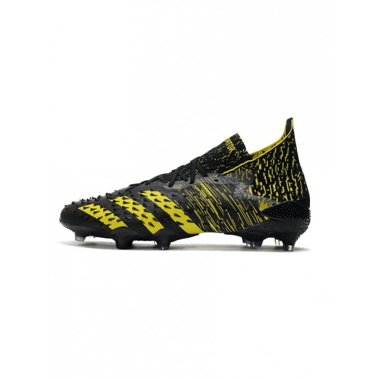 Adidas Predator Freak .1 FG Core Black Solar Yellow Soccer Cleats