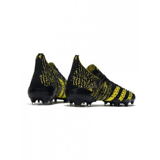 Adidas Predator Freak .1 FG Core Black Solar Yellow Soccer Cleats