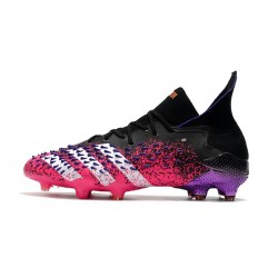 Adidas Predator Freak.1 FG Core Black White Shock Pink Soccer Cleats