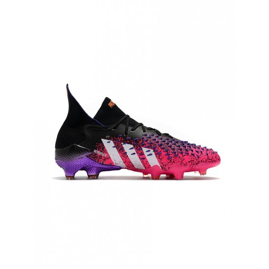 Adidas Predator Freak.1 FG Core Black White Shock Pink Soccer Cleats