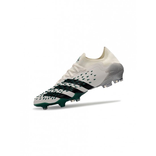 Adidas Predator Freak.1 Low Eqt Pack FG White Black Green Soccer Cleats