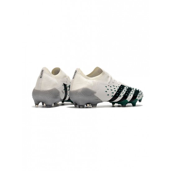 Adidas Predator Freak.1 Low Eqt Pack FG White Black Green Soccer Cleats