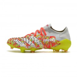 Adidas Predator Freak .1 Low FG Clear Grey White Solar Yellow Soccer Cleats