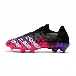 Adidas Predator Freak.1 Low FG Core Black White Shock Pink Soccer Cleats