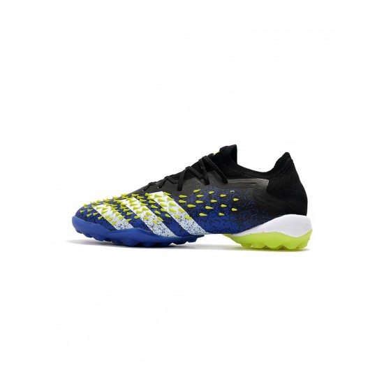 Adidas Predator Freak .1 Low TF Blue Core Black White Solar Yellow Soccer Cleats